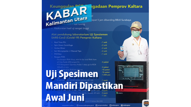 Uji Spesimen Mandiri Dipastikan Awal Juni