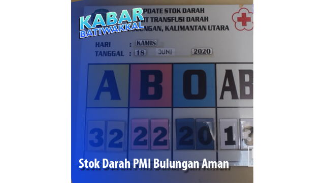 Stok Darah PMI Bulungan Aman