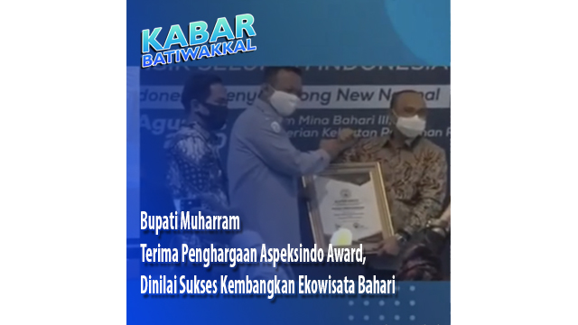 Bupati Muharram Terima Penghargaan Aspeksindo Award,  Dinilai Sukses Kembangkan Ekowisata Bahari