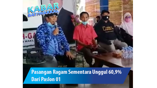 Pasangan Ragam Sementara Unggul 60,9%