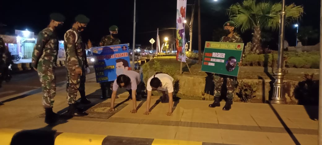 Melanggar Protokol Kesehatan, Sejumlah Warga Diberi Sanksi Push Up