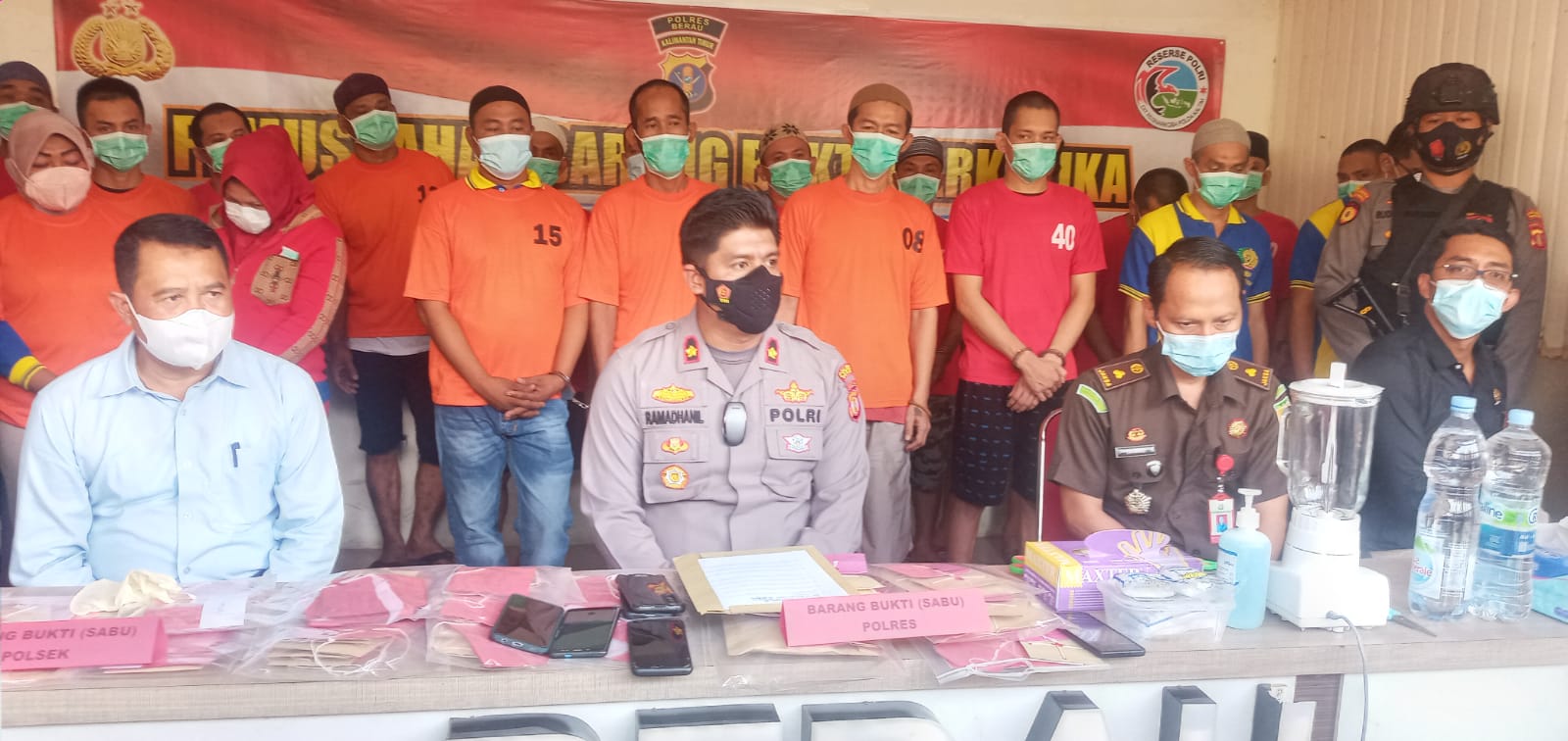 Polres Berau Musnahkan 495,6 Gram Sabu