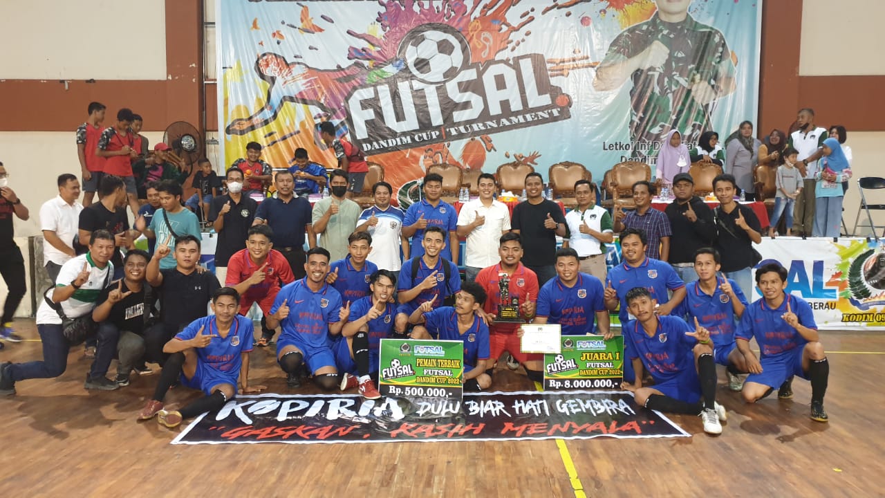 Dandim Cup 2022 Berakhir, Tim Futsal A&T Kopiria Jadi Juara