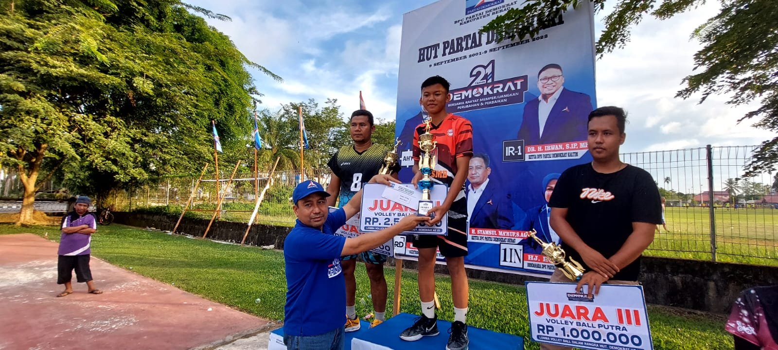 Asah Kemampuan Atlet Berau, HUT Ke-21 Partai Demokrat Adakan Turnamen Volly