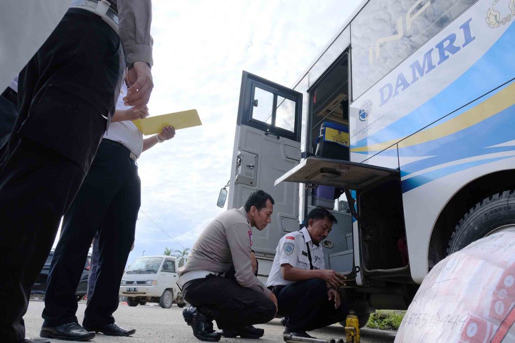 Dishub Kaltara Gelar Ramp Check Bus Damri di Tanjung Selor