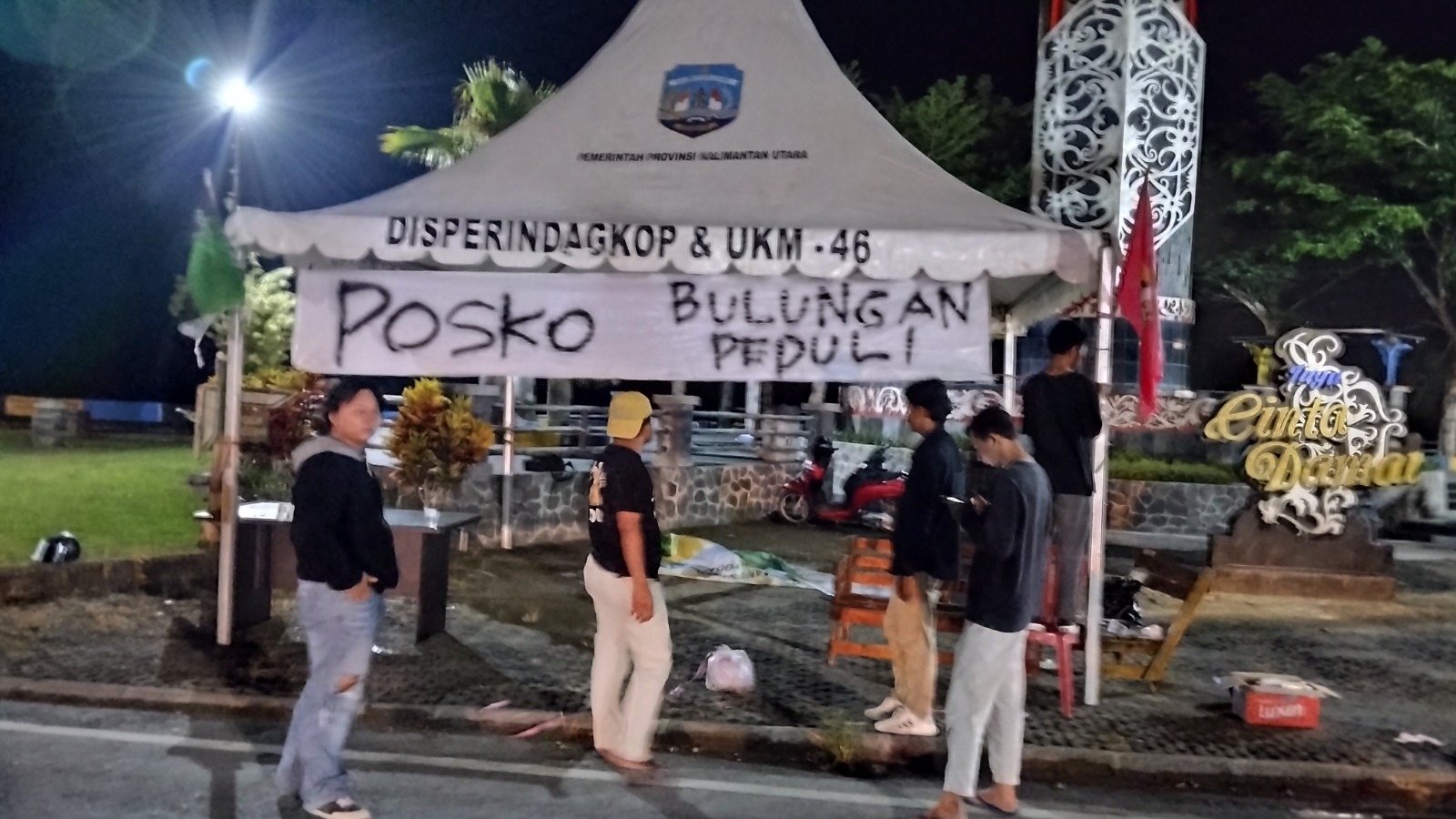 Posko Bulungan Peduli di inisiasi oleh Kelompok Cipayung Plus Bulungan untuk Korban Kebakaran Beringin 4, Tarakan