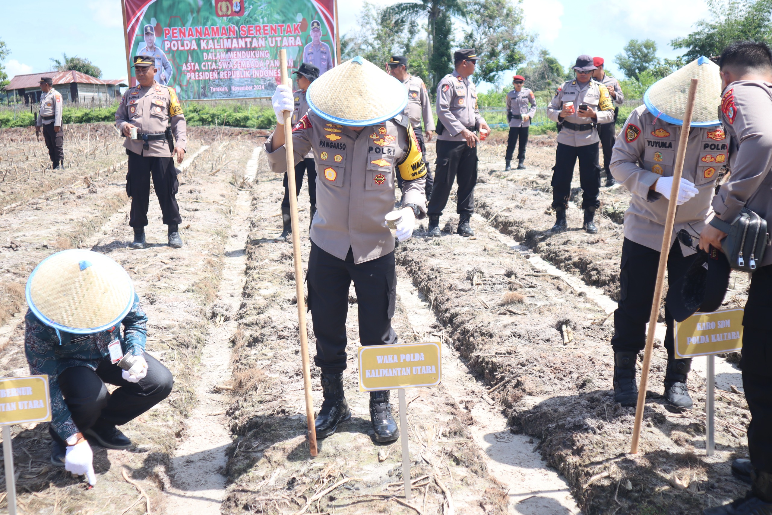 Wakapolda Kaltara Menghadiri Launching Gugus Tugas Polri Untuk Mendukung Program Ketahanan Pangan Nasional