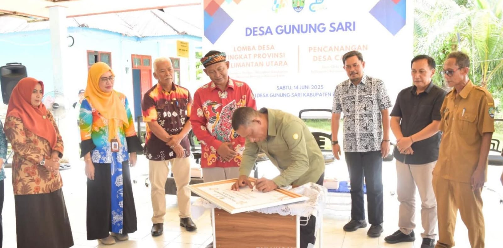 Bupati Bulungan Resmikan Desa Gunung Sari sebagai Desa Cantik